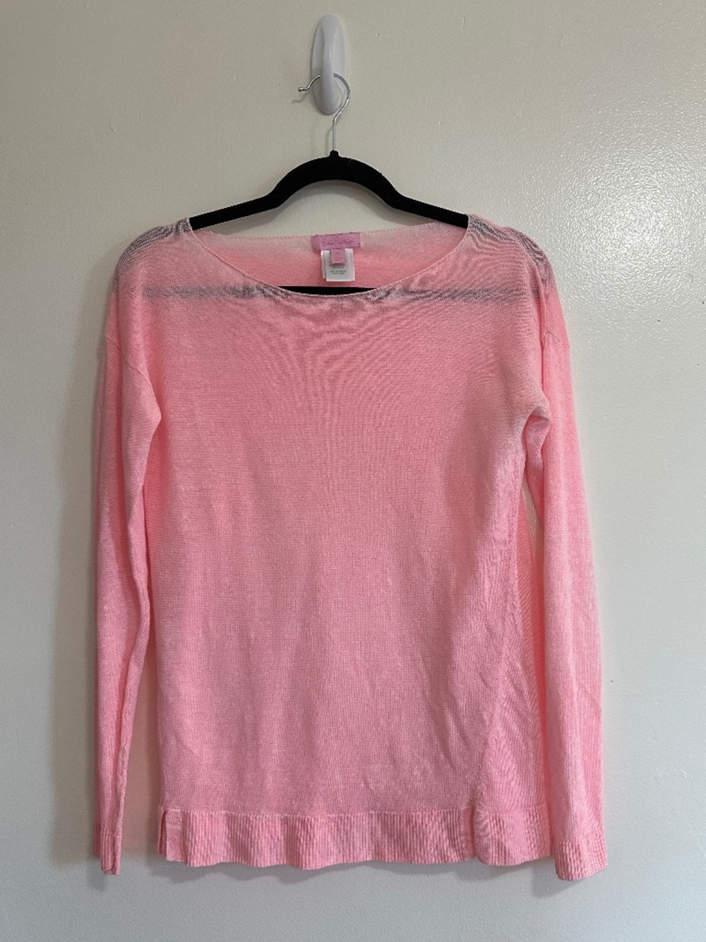 Lilly Pulitzer Linen Lightweight Boatneck Sweater, Size XS